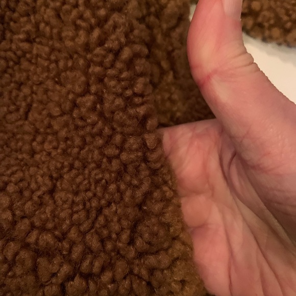 J. Crew Teddy Sherpa Coat Size XXS Cozy Chestnut Brown - Picture 5 of 11